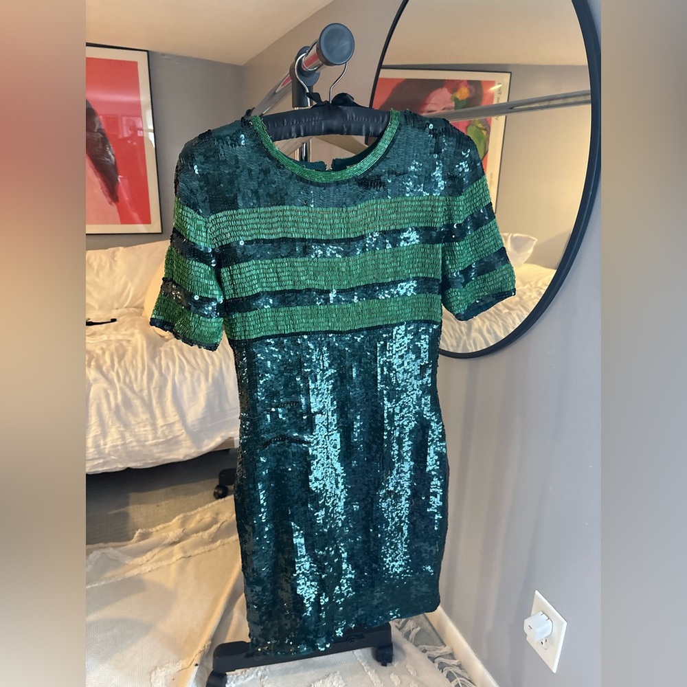 Vintage “Night Vogue” Sequin Mini Dress - Picture 1 of 5